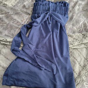 Lularoe Shorts; Tie Waist, Size L, Blue